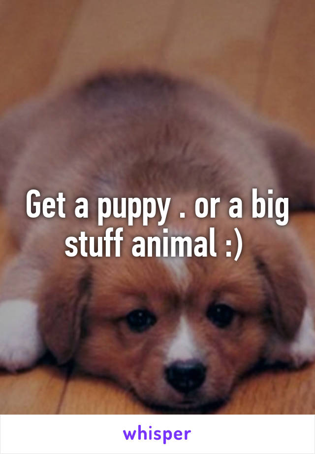 Get a puppy . or a big stuff animal :) 