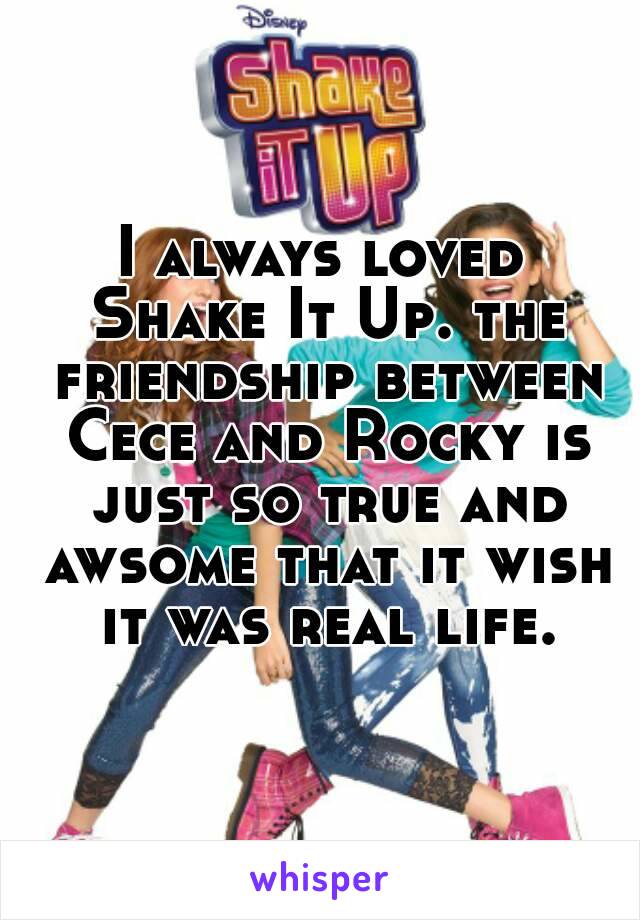 I always loved Shake It Up. the friendship between Cece and Rocky is just so true and awsome that it wish it was real life.