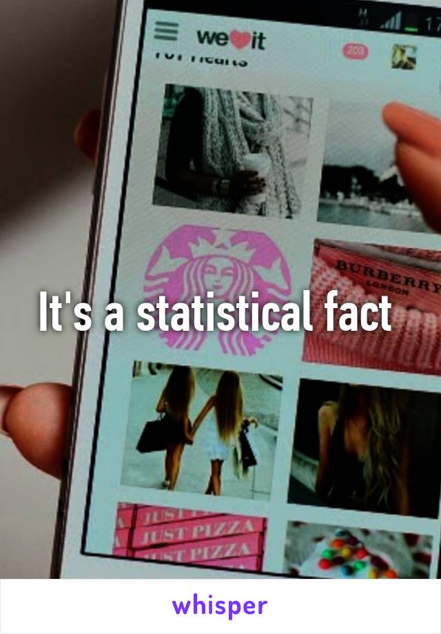 It's a statistical fact 