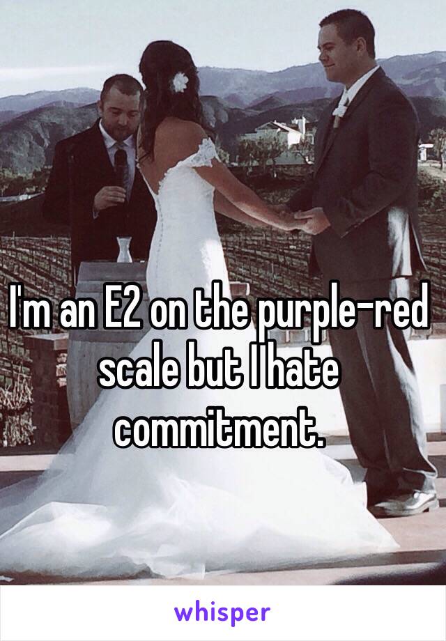 I'm an E2 on the purple-red scale but I hate commitment. 