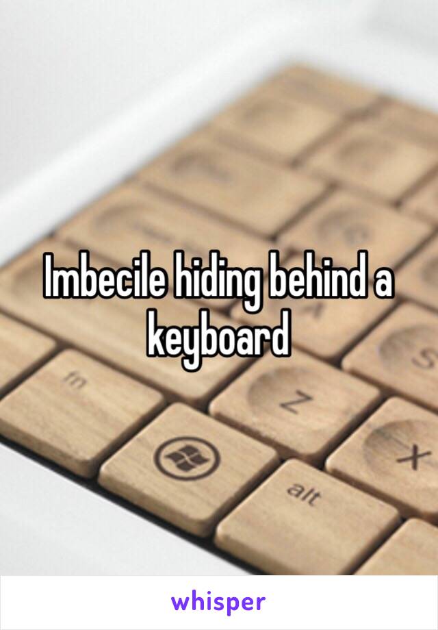 Imbecile hiding behind a keyboard 