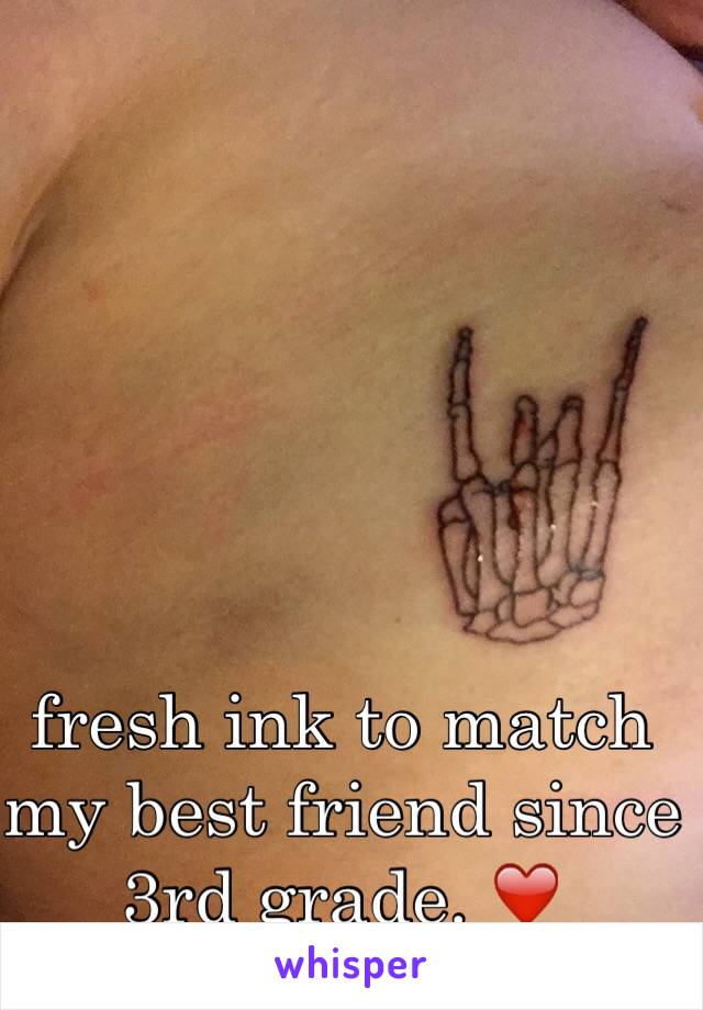 fresh ink to match my best friend since 3rd grade. ❤️