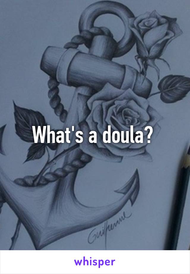 What's a doula? 