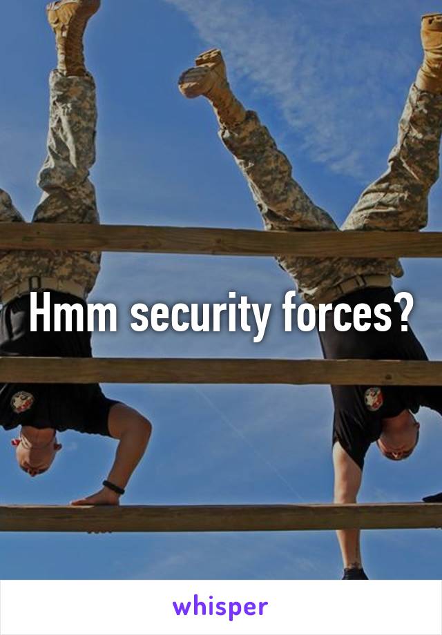 Hmm security forces?