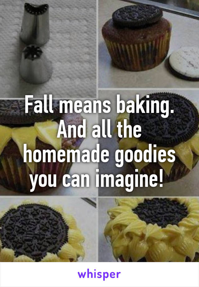 Fall means baking. And all the homemade goodies you can imagine! 