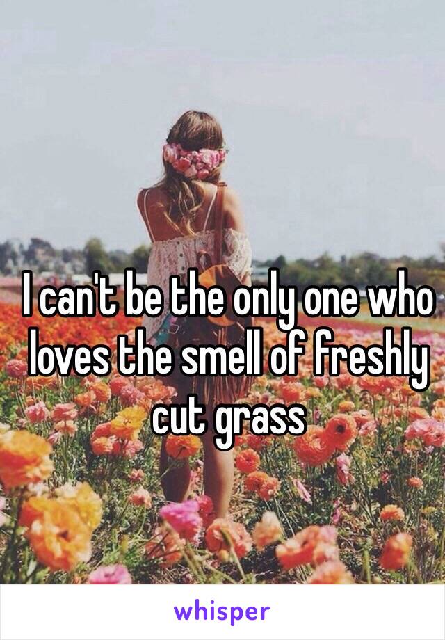 I can't be the only one who loves the smell of freshly cut grass 