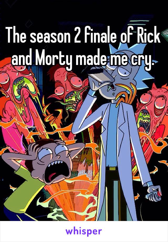 The season 2 finale of Rick and Morty made me cry.