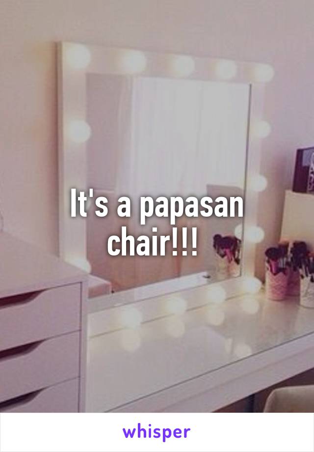 It's a papasan chair!!! 