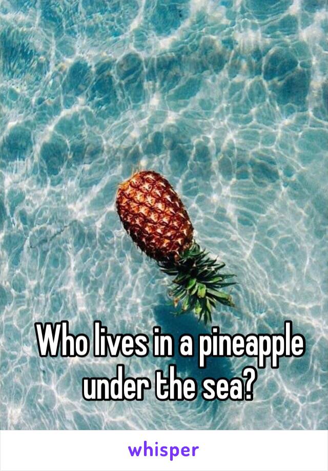 Who lives in a pineapple under the sea? 