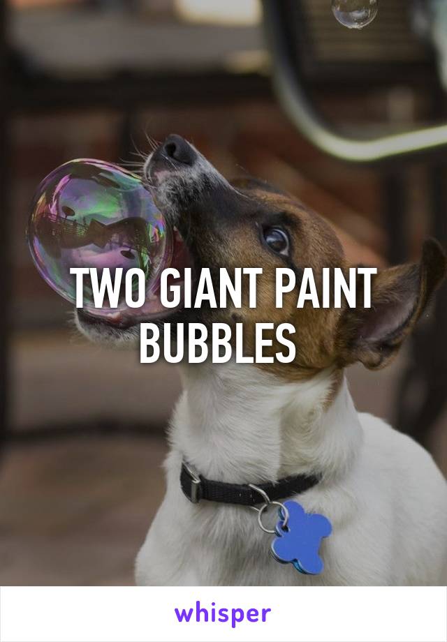 TWO GIANT PAINT BUBBLES 