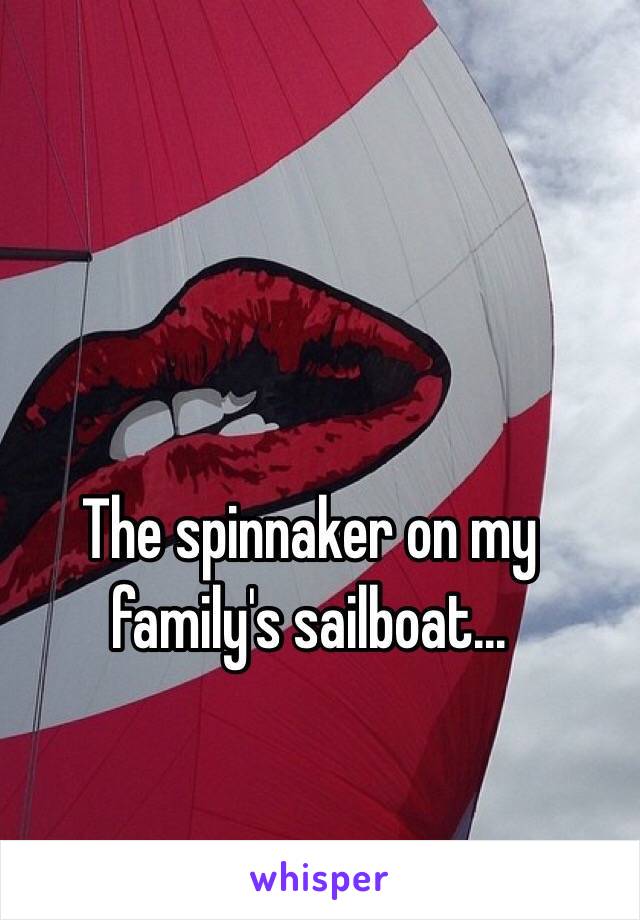 The spinnaker on my family's sailboat... 