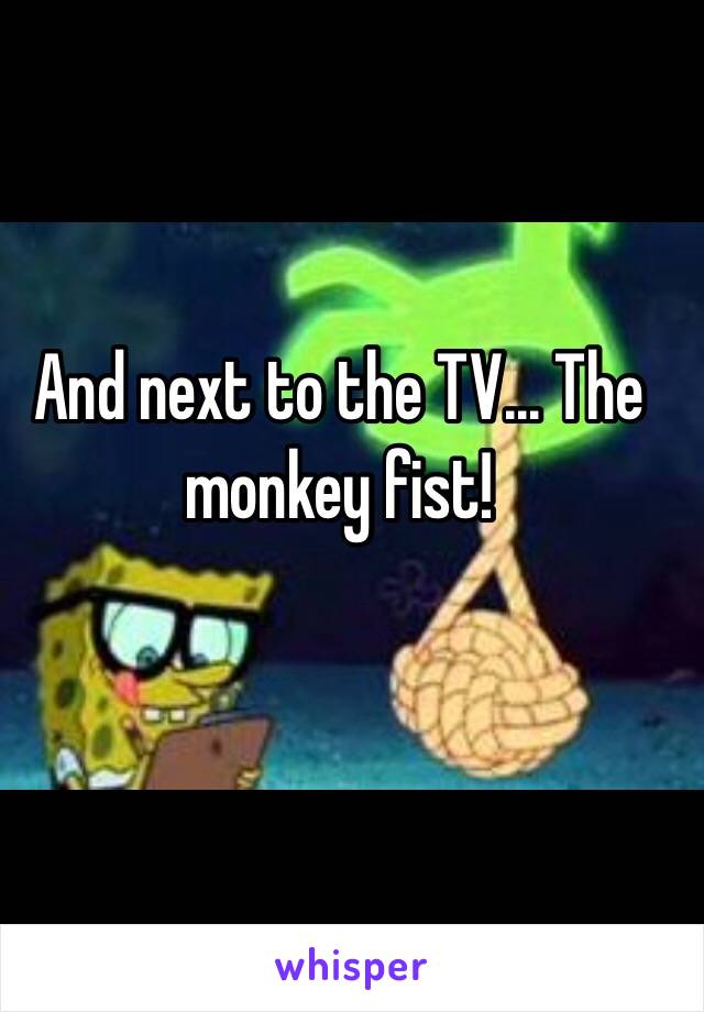 And next to the TV... The monkey fist!