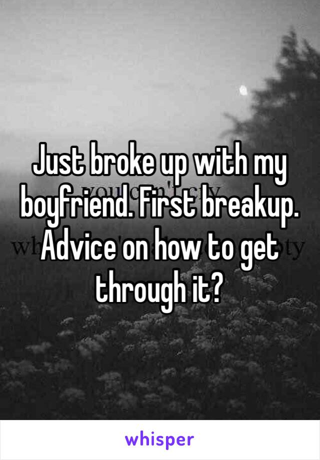Just broke up with my boyfriend. First breakup. Advice on how to get through it?