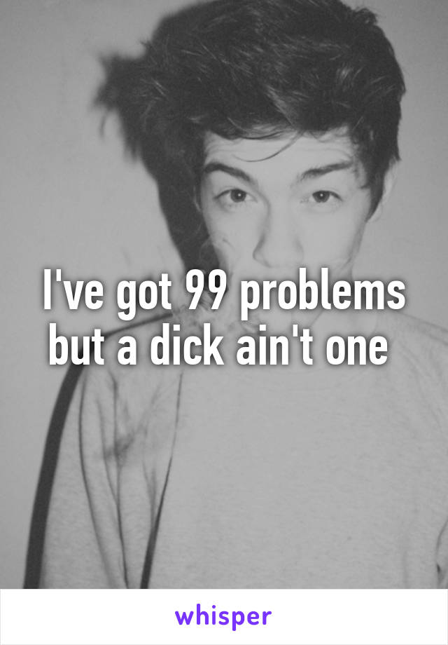 I've got 99 problems but a dick ain't one 