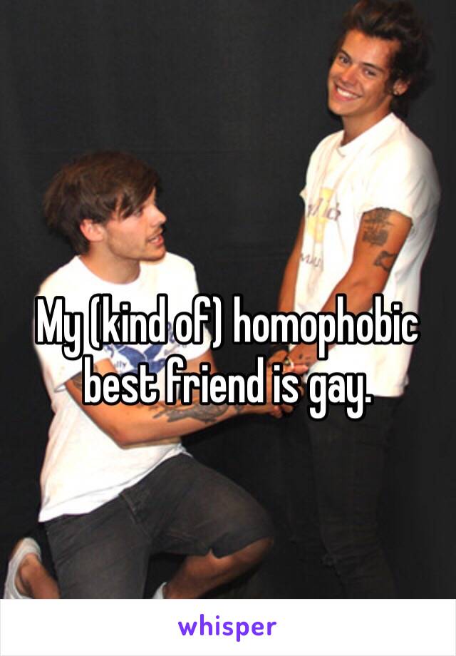 My (kind of) homophobic best friend is gay.