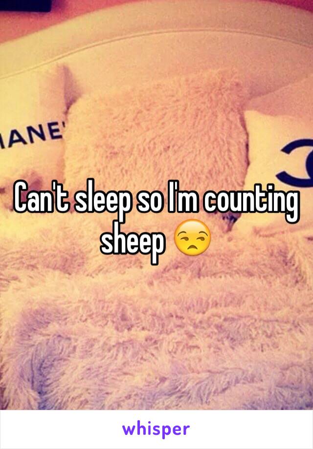 Can't sleep so I'm counting sheep 😒