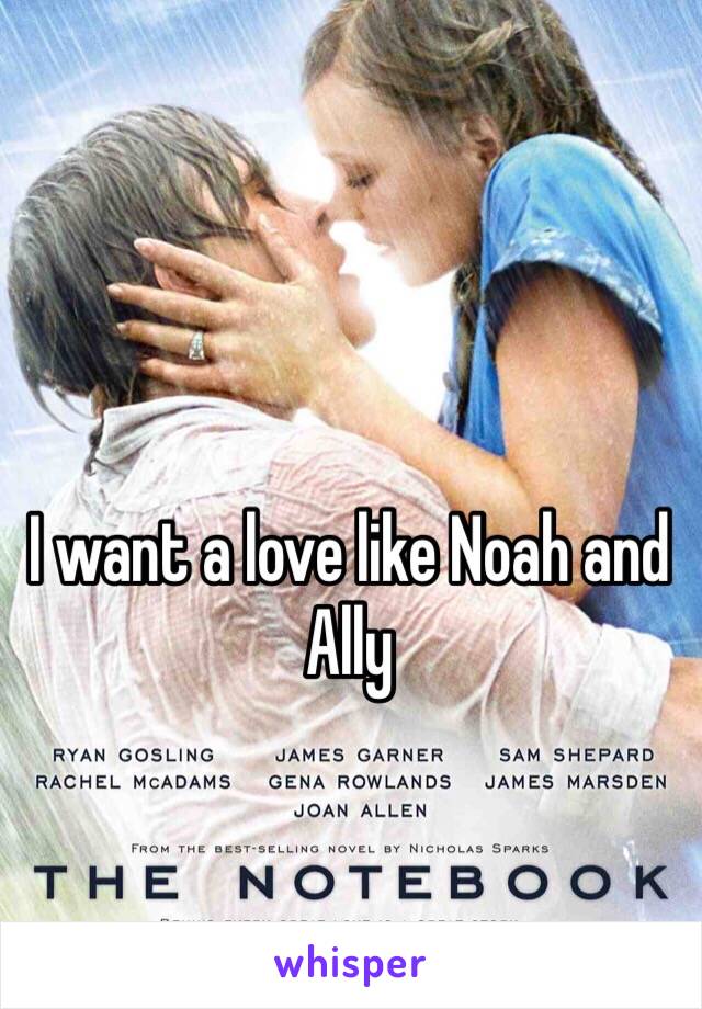 I want a love like Noah and Ally 