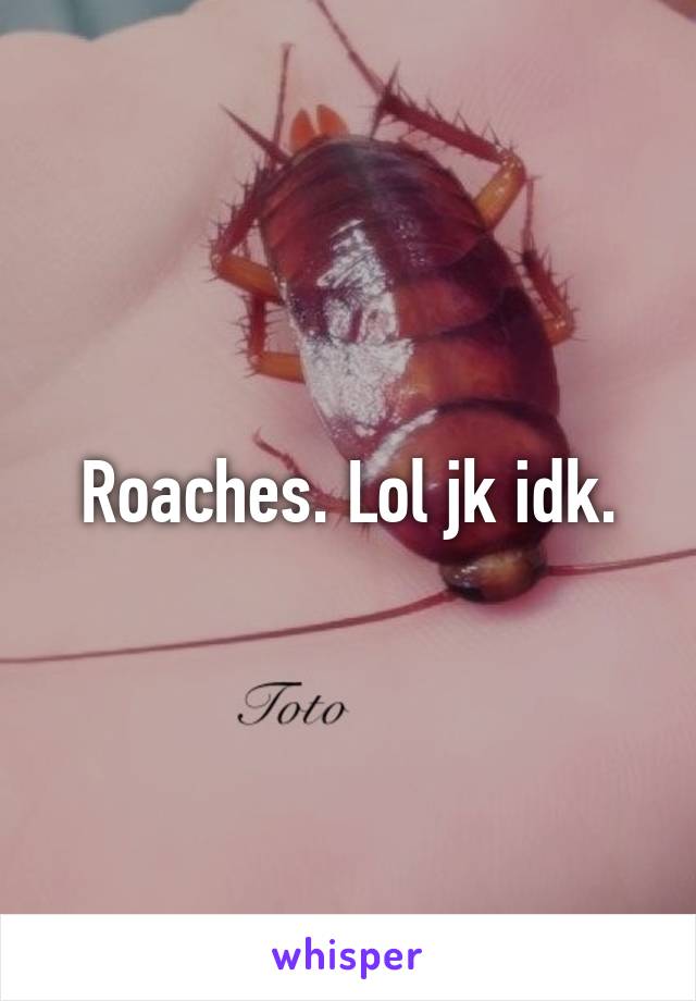 Roaches. Lol jk idk.