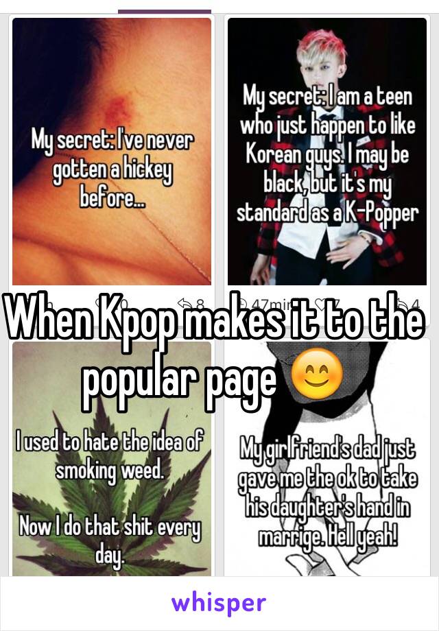 When Kpop makes it to the popular page 😊