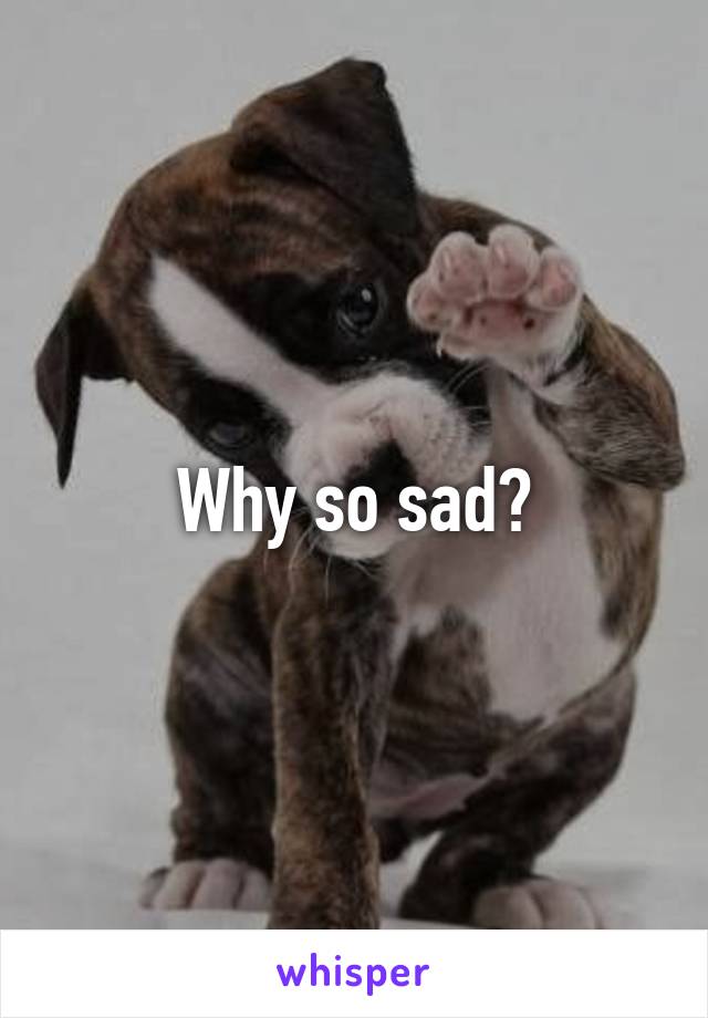 Why so sad?