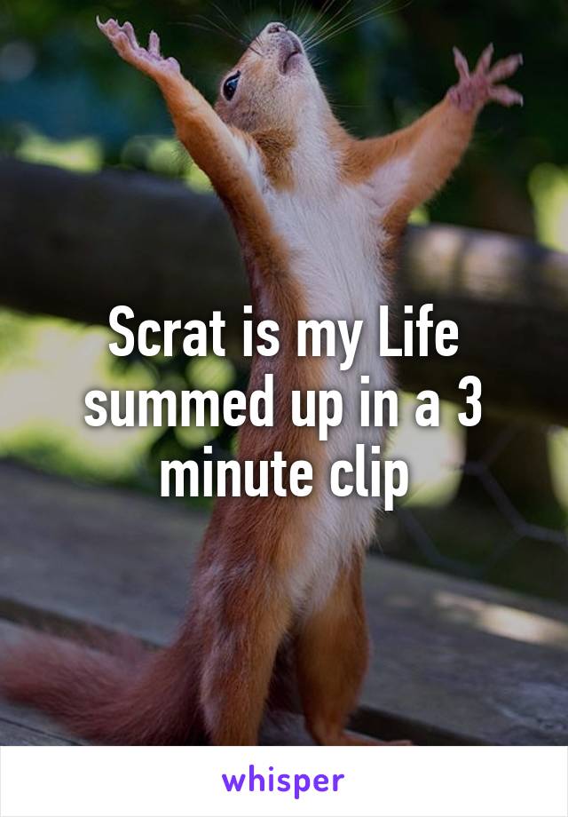 Scrat is my Life summed up in a 3 minute clip