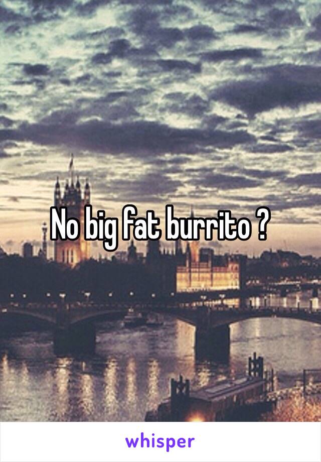 No big fat burrito ?