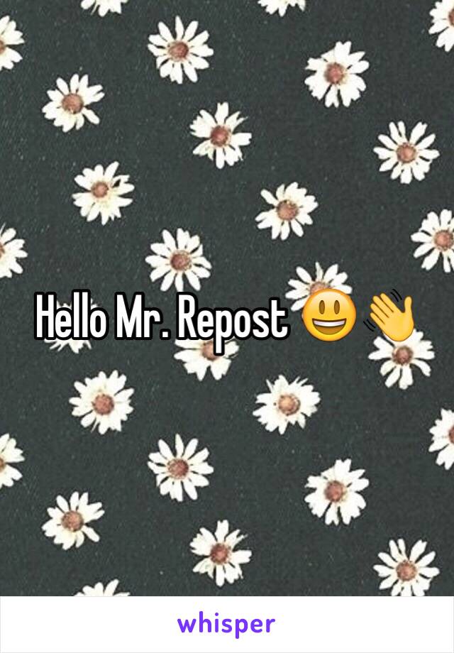 Hello Mr. Repost 😃👋