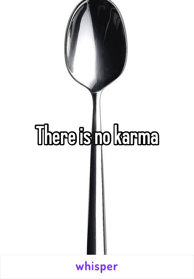 There is no karma