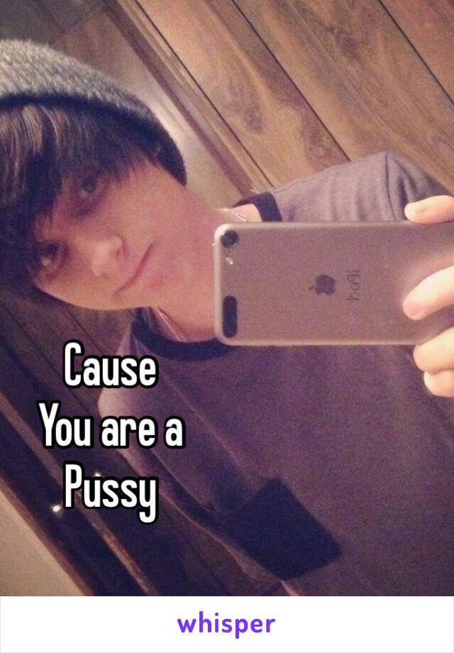 Cause 
You are a
Pussy