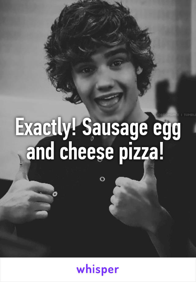 Exactly! Sausage egg and cheese pizza! 