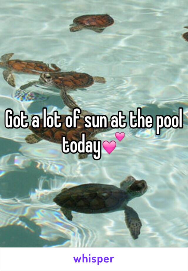 Got a lot of sun at the pool today💕