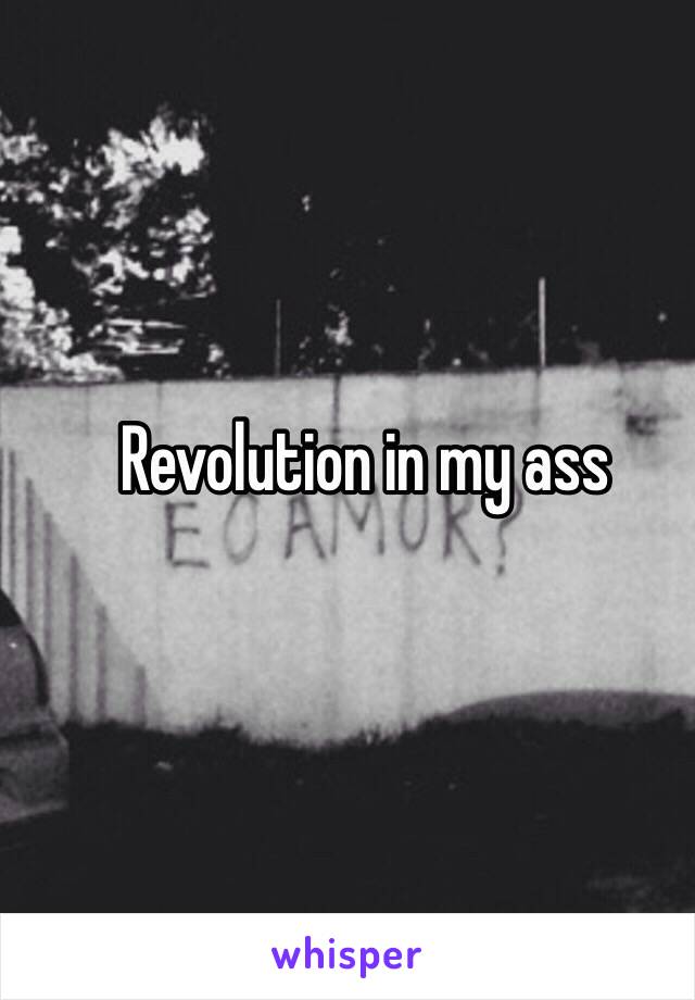 Revolution in my ass