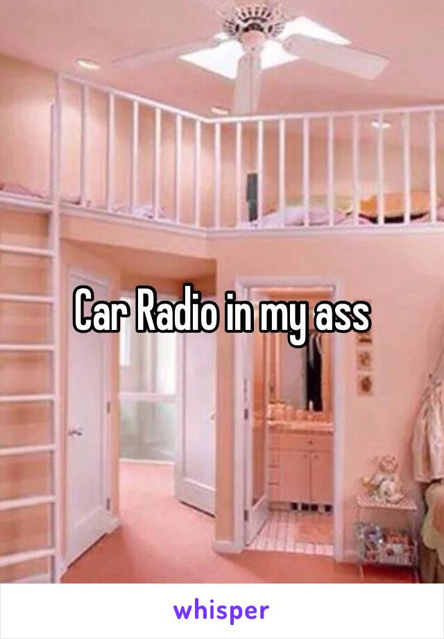 Car Radio in my ass