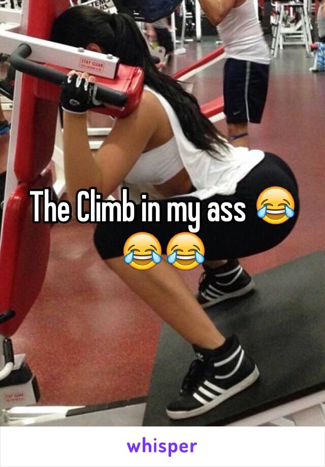 The Climb in my ass 😂😂😂