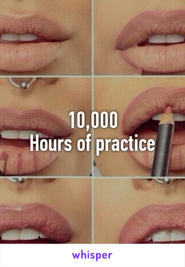 10,000
Hours of practice