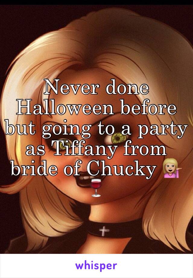 Never done Halloween before but going to a party as Tiffany from bride of Chucky 💁🏼🍷