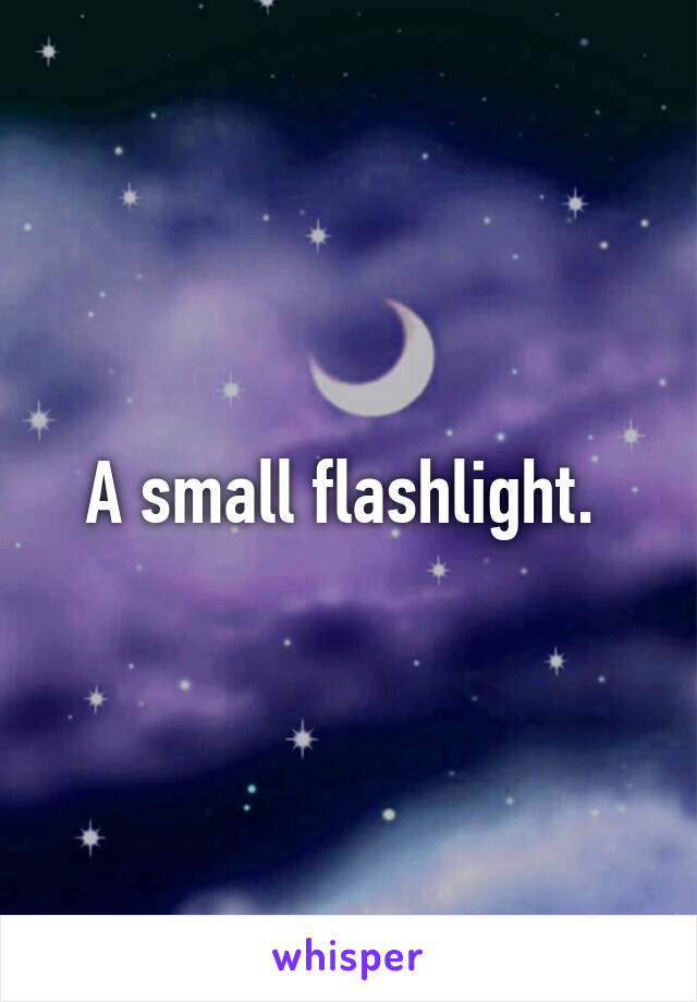 A small flashlight. 