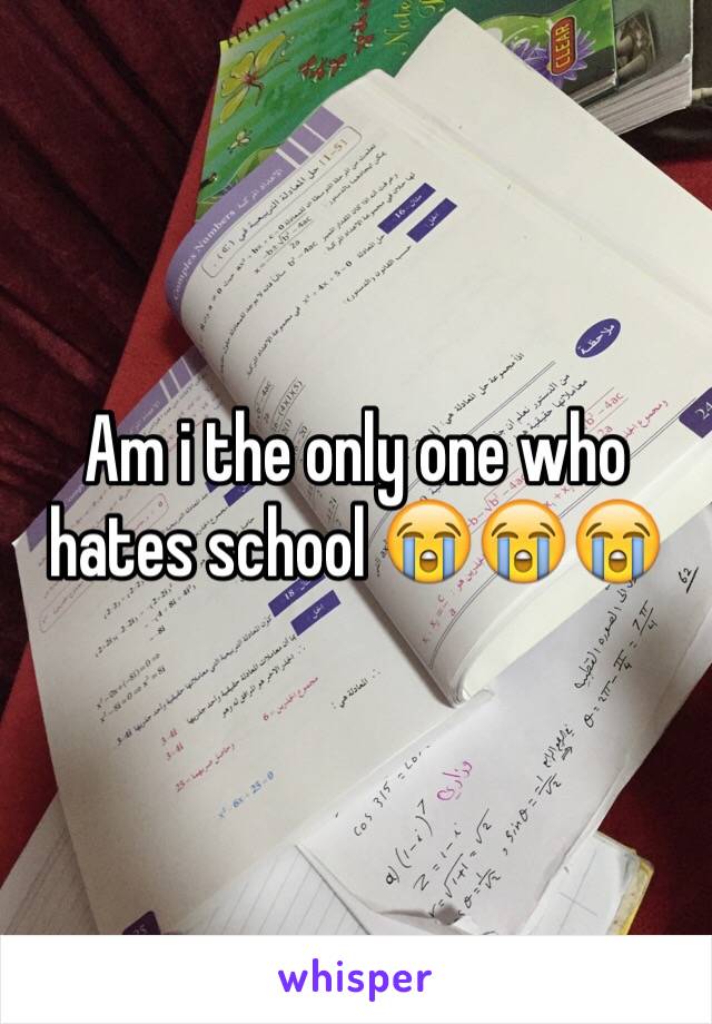 Am i the only one who hates school 😭😭😭