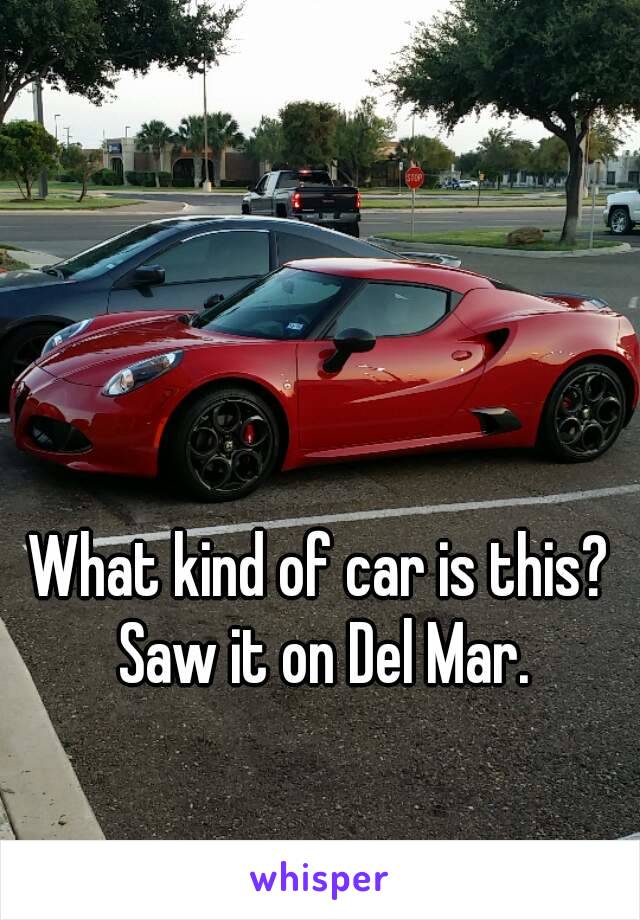 What kind of car is this? Saw it on Del Mar.