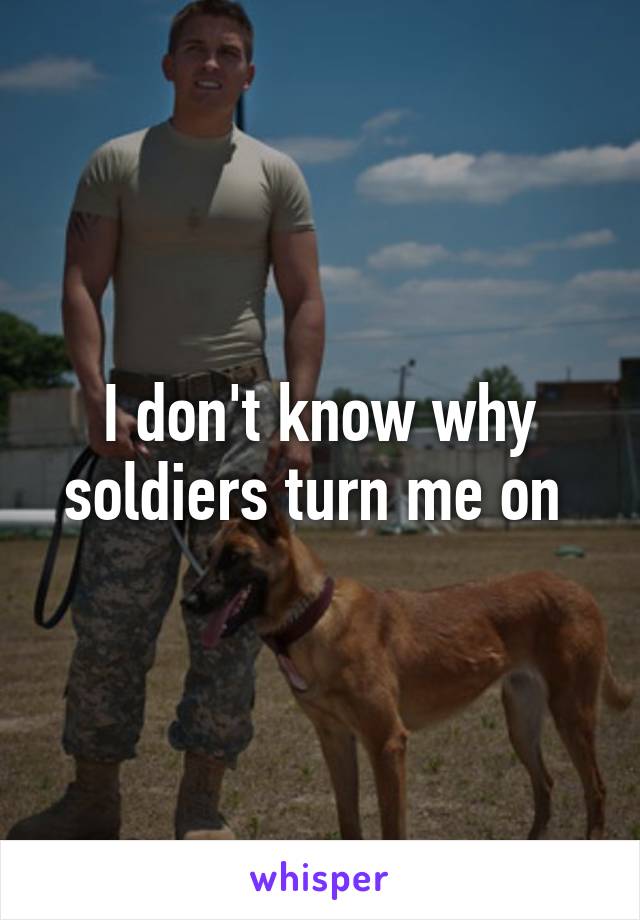 I don't know why soldiers turn me on 