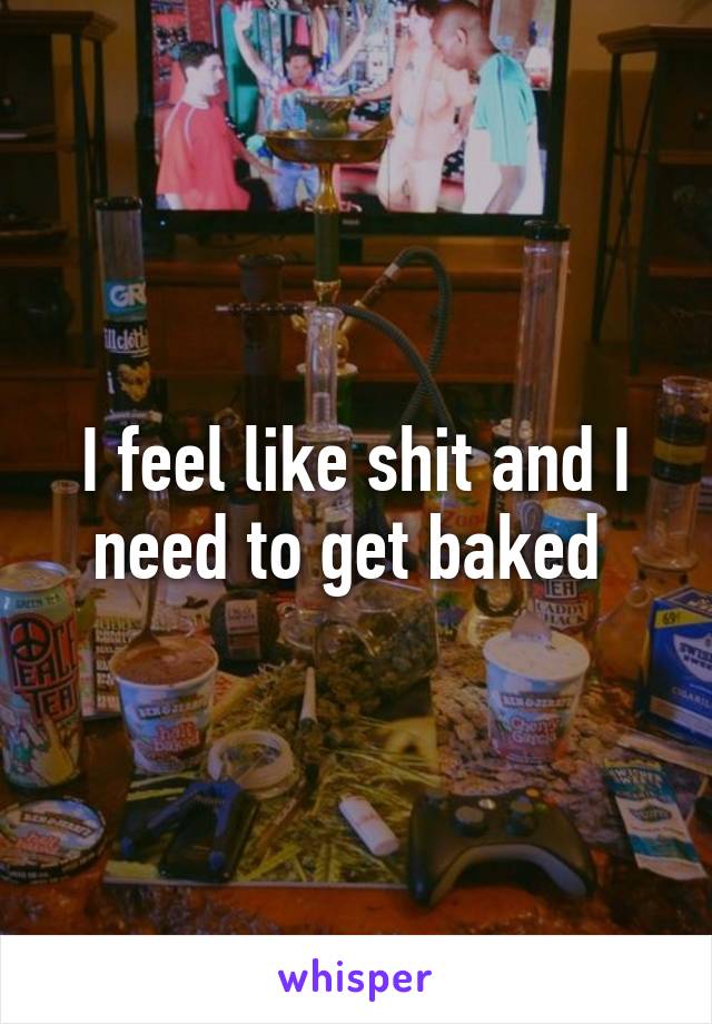 I feel like shit and I need to get baked 