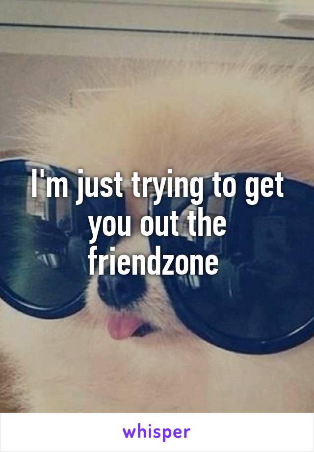 I'm just trying to get you out the friendzone 