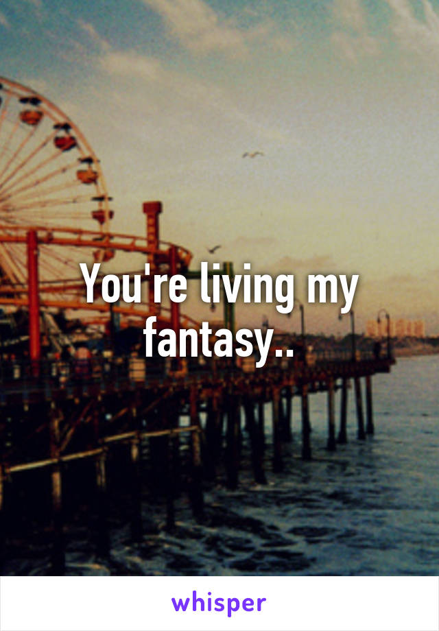 You're living my fantasy..