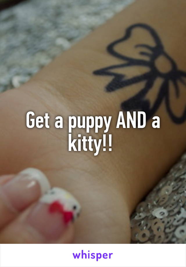 Get a puppy AND a kitty!! 