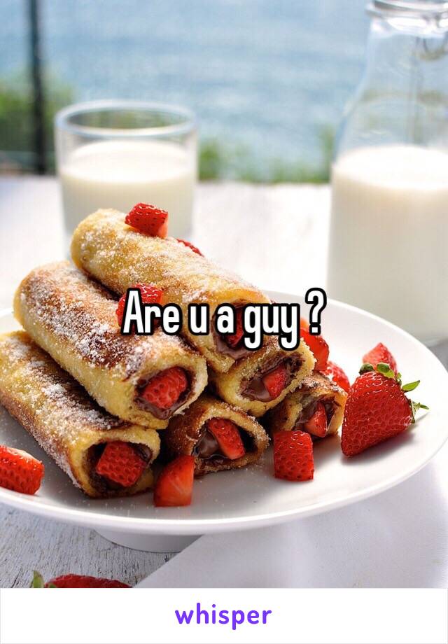 Are u a guy ?