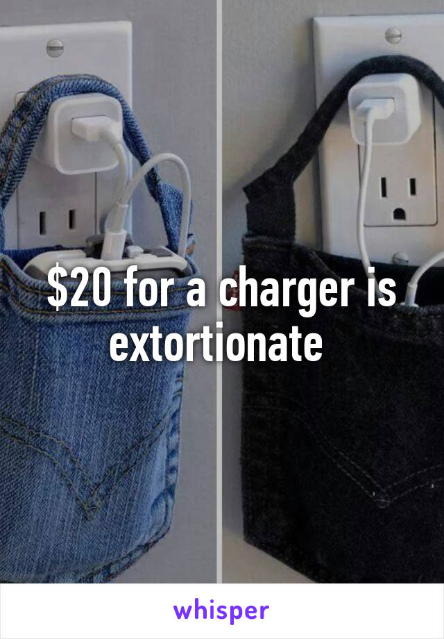 $20 for a charger is extortionate 