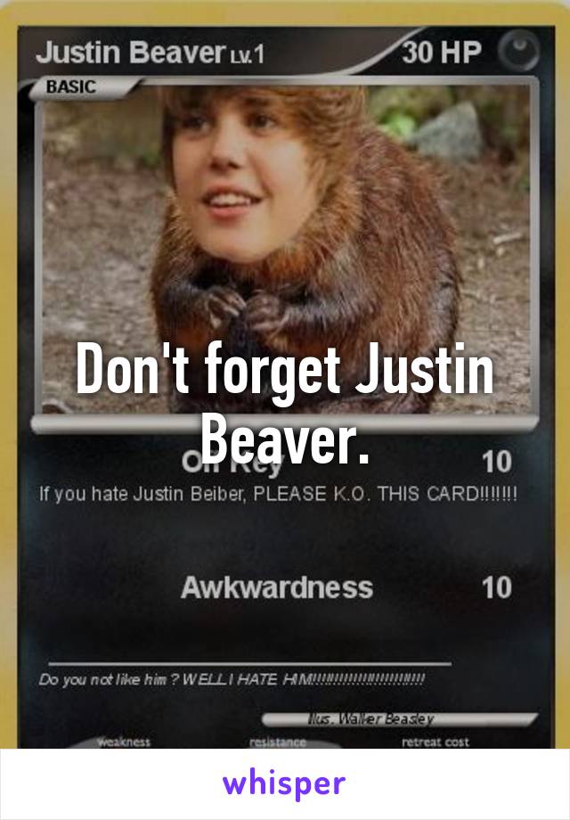 Don't forget Justin Beaver.