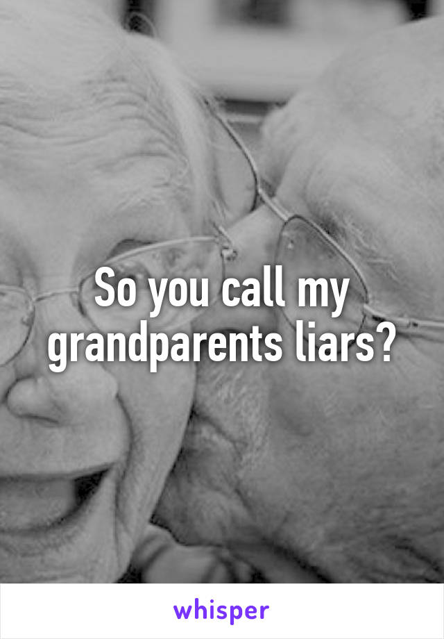 So you call my grandparents liars?