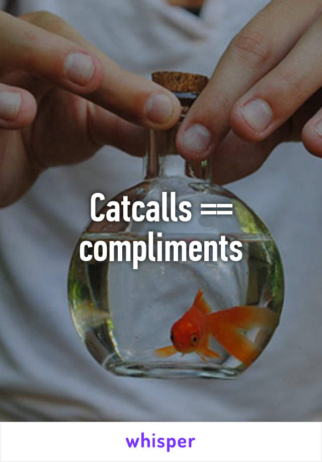 Catcalls =\= compliments