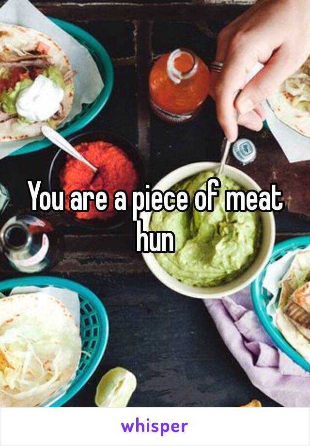 You are a piece of meat hun